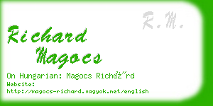 richard magocs business card